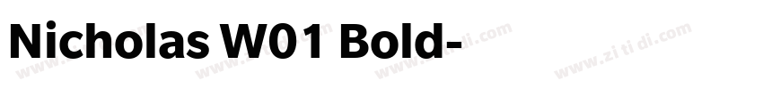 Nicholas W01 Bold字体转换